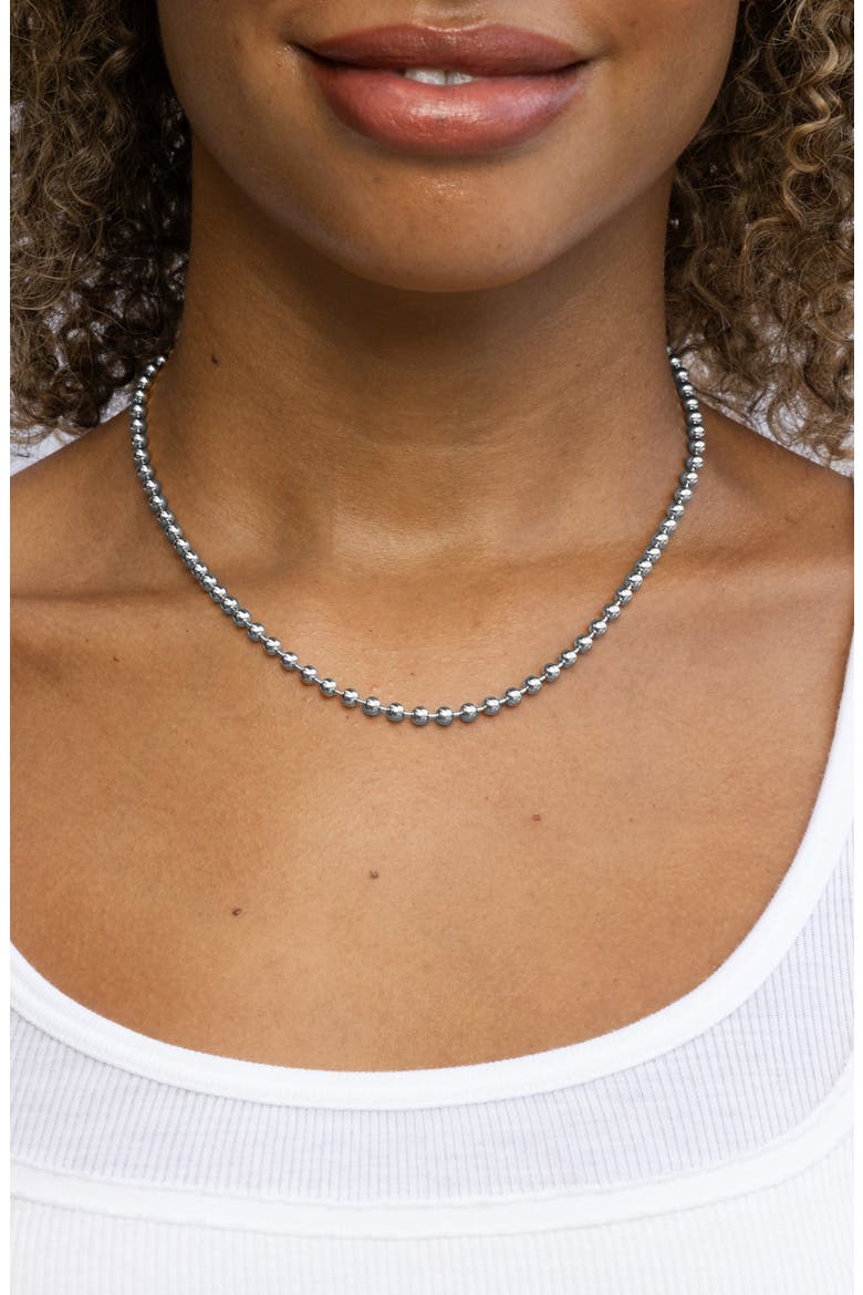 Manhattan Ball Chain Necklace, Alternate, color, SILVER