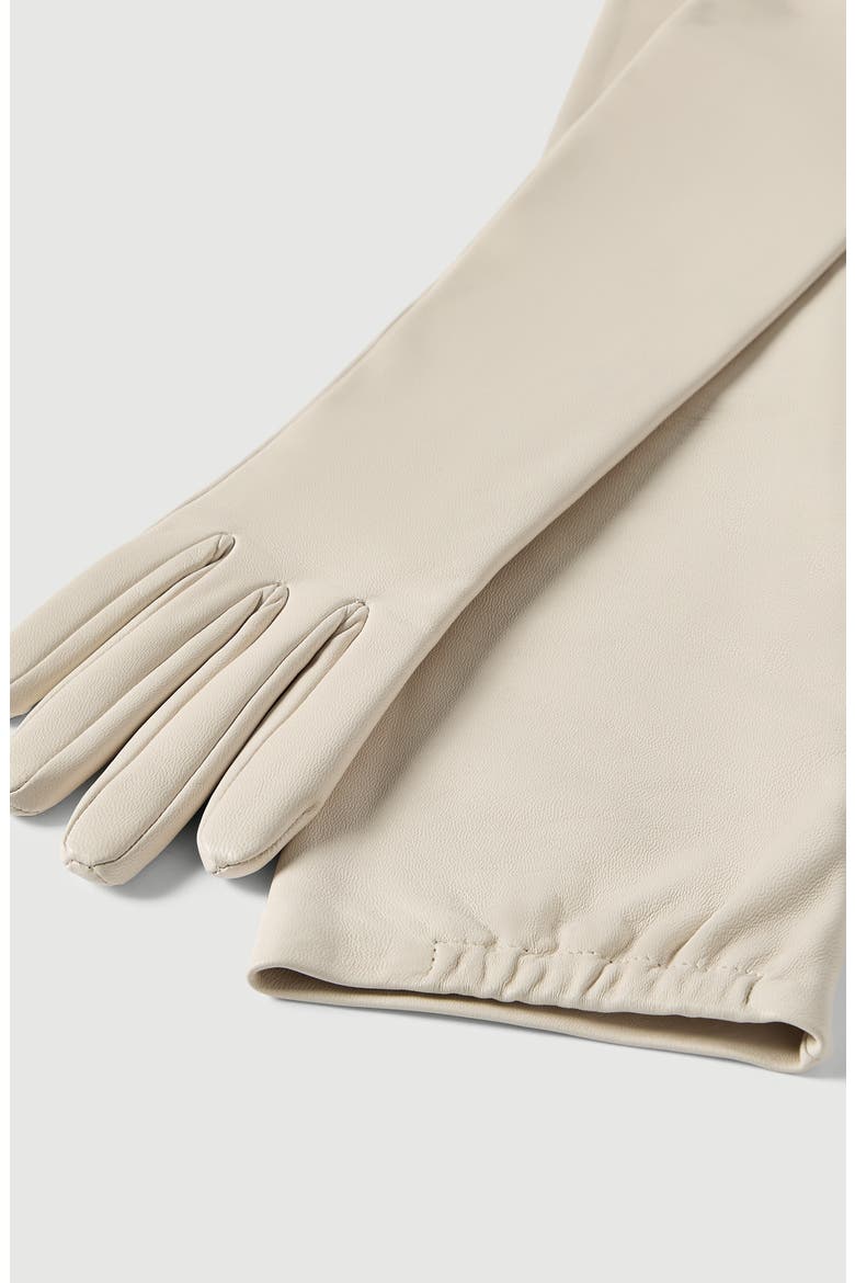 Nappa leather long gloves, Alternate, color, White