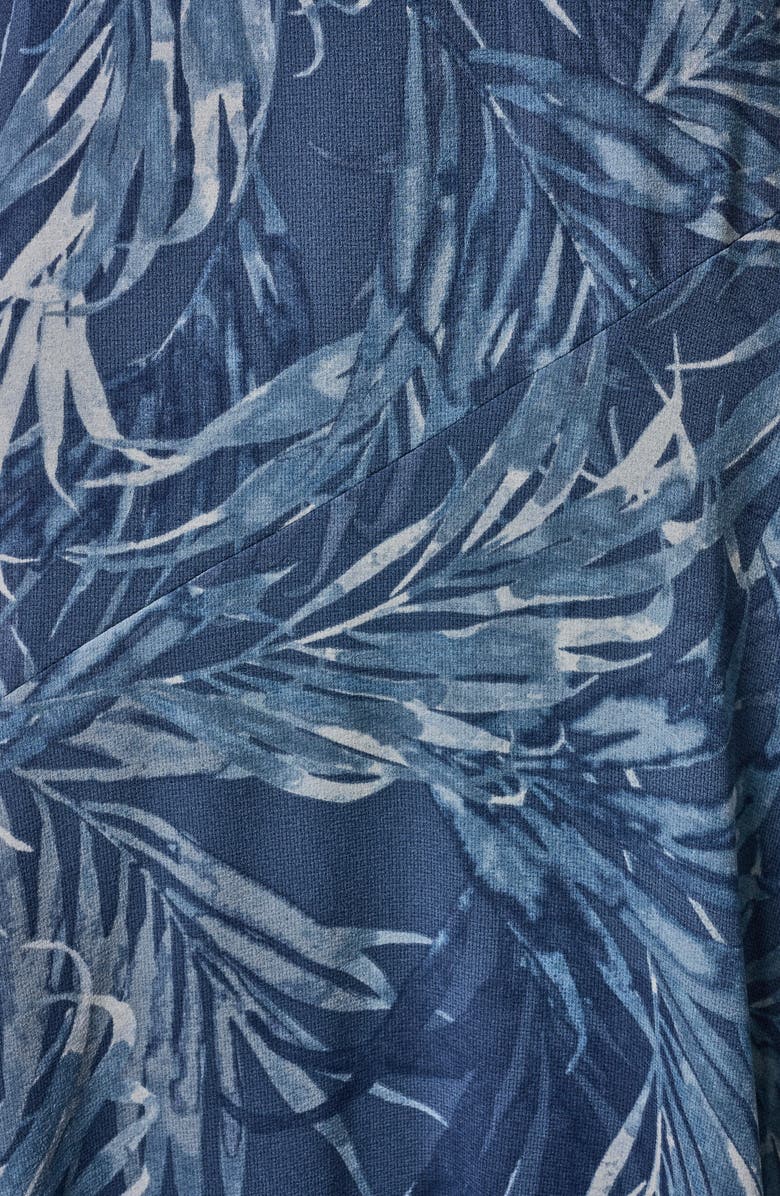 Donna Karan New York Leaf Print Hardware Detail Dress, Alternate, color,