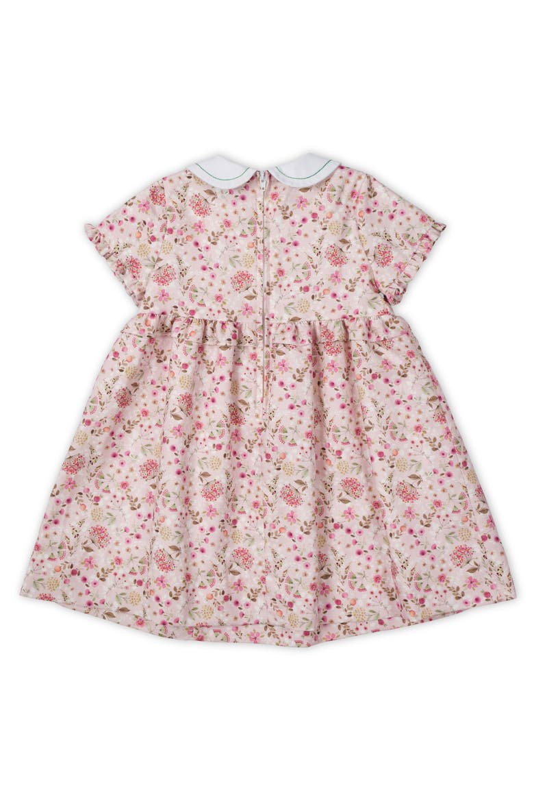 Floral Dress With Embroidered Collar, Alternate, color, Ivory and Red Floral