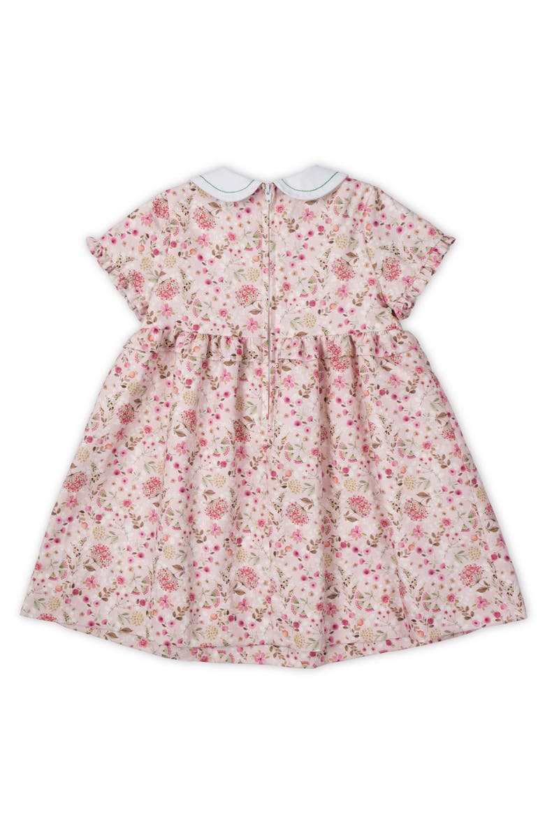 Florence Eiseman Floral Dress With Embroidered Collar, Alternate, color, Ivory And Red Floral