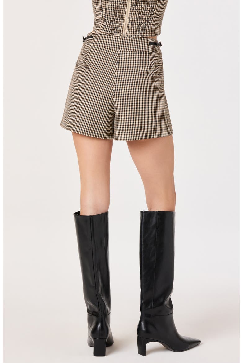 Cleora Pleated Skort, Alternate, color, BROWN BLACK GINGHAM