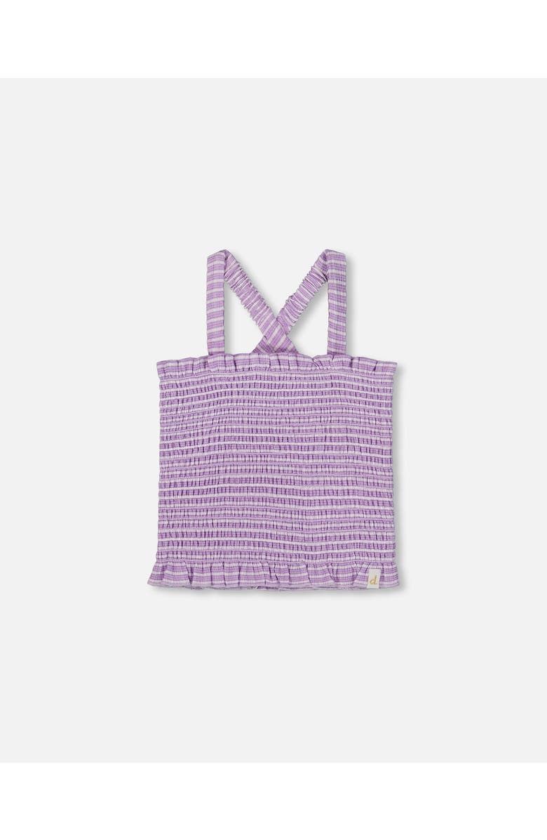 Deux par Deux Little Girl's Smocked Tank Top Lilac, Main, color,
