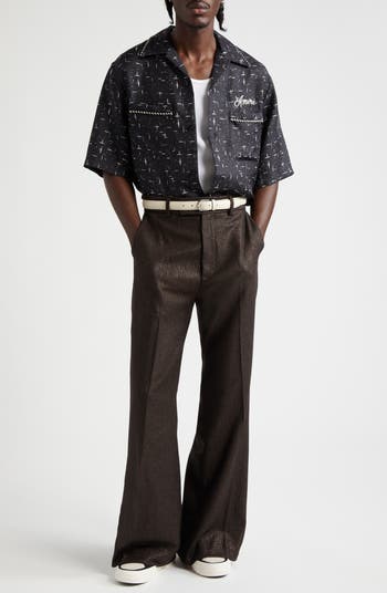 AMIRI Lurex Stripe Flare Trousers | Nordstrom