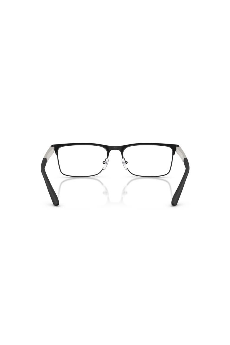 56mm Rectangle optical glasses, Alternate, color, Black/ Silver