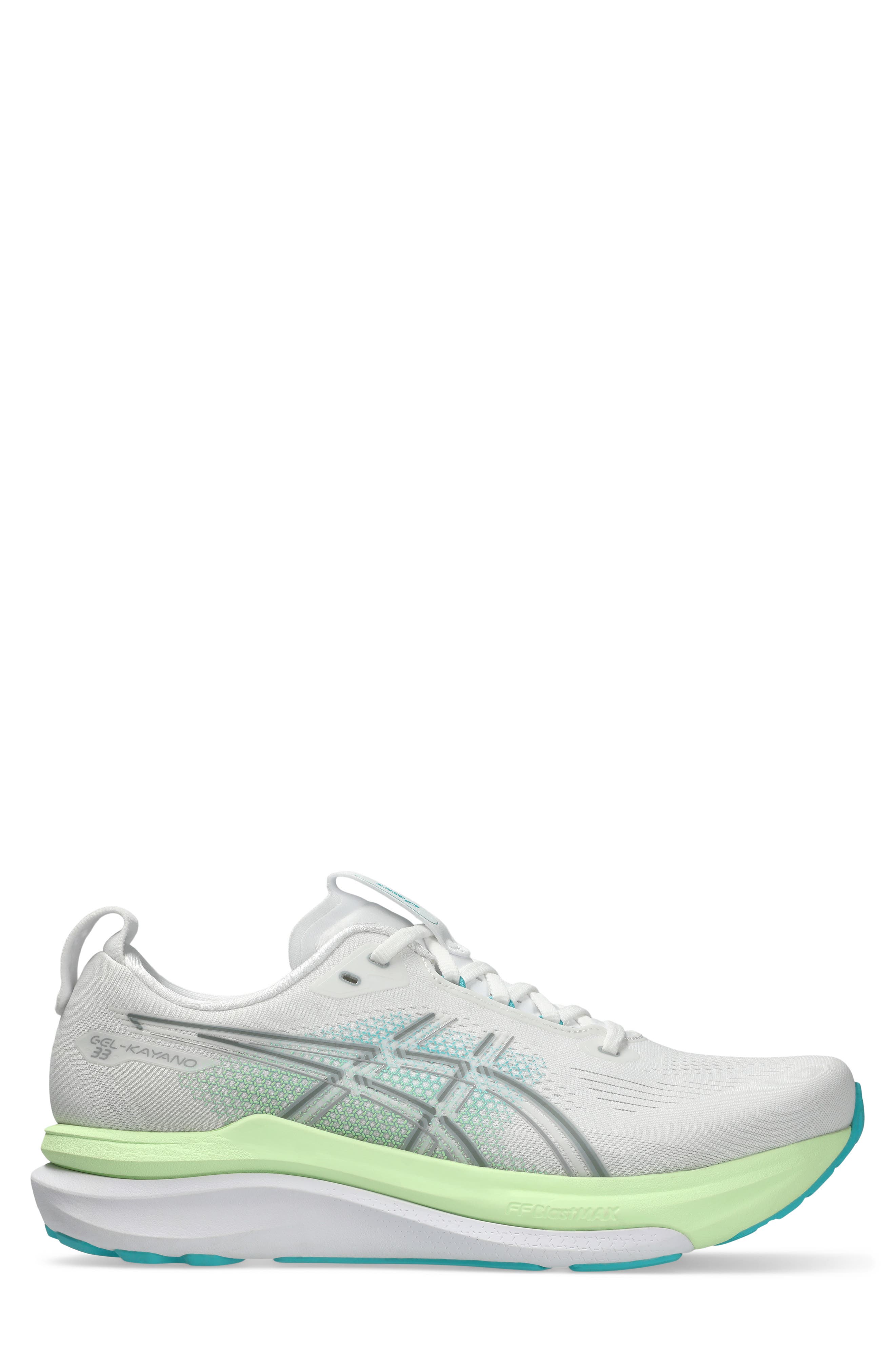 GEL-KAYANO® 33 Running Shoe, Alternate, color, WHITE/ ENERGY AQUA