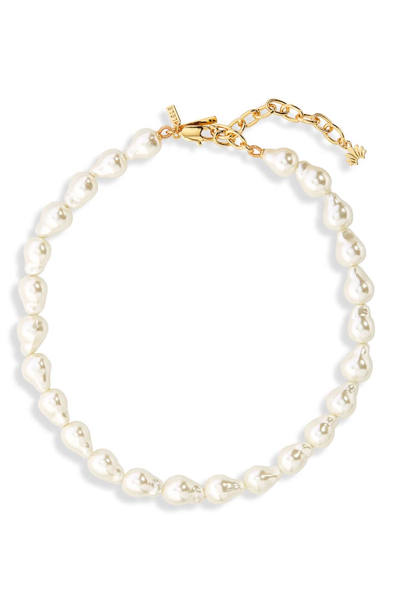 Lele Sadoughi Imitation Baroque Pearl Collar Necklace, Main, color, 