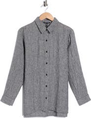 Eileen Fisher Collared Organic Linen Shirt