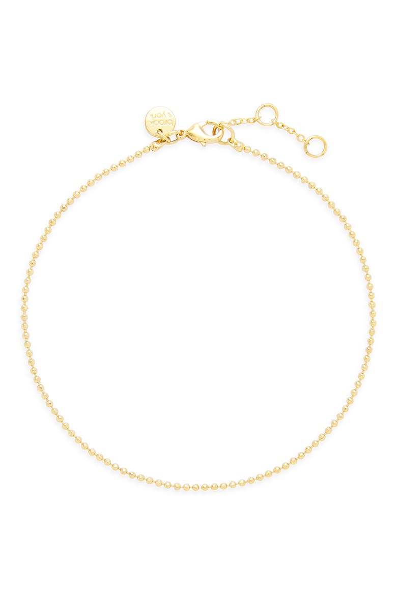 Mae Bead Chain Anklet, Main, color, GOLD