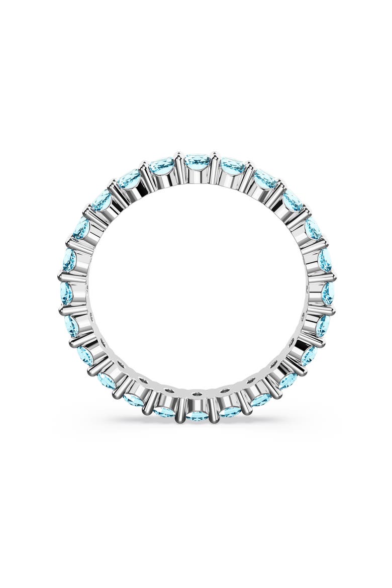 Matrix Round Crystal Eternity Ring, Alternate, color, BLUE/ SILVER