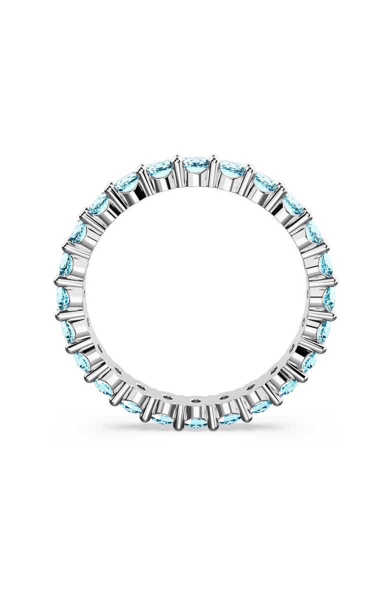 Swarovski Matrix Round Crystal Eternity Ring, Alternate, color, Blue/ Silver
