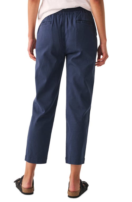 Faherty Essential Organic Cotton Blend Drawstring Pants In Navy