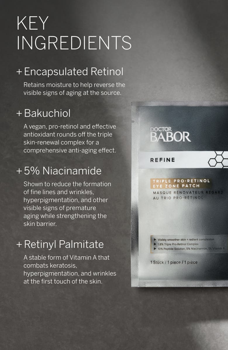 BABOR 5-Pack Trip Pro-Retinol Renewal Eye Patches, Alternate, color,
