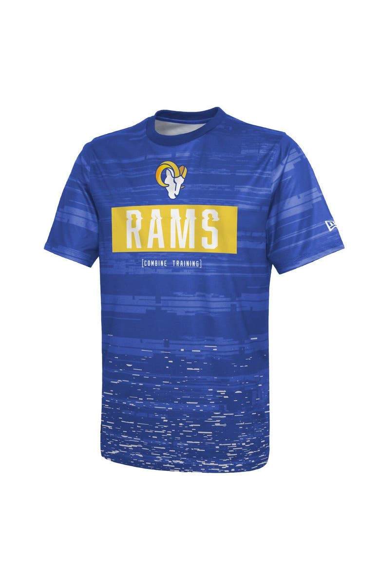 New Era Men's New Era Royal Los Angeles Rams Combine Authentic Sweep T-Shirt, Alternate, color, Royal