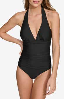 DKNY Halter One-Piece Swimsuit
