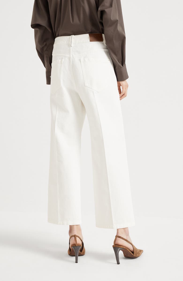 Brunello Cucinelli Contemporary Square trousers, Alternate, color, Ivory