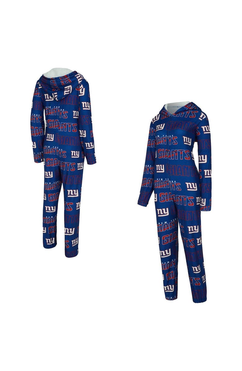 CONCEPTS SPORT Women
s Concepts Sport Royal New York Giants Roadway Allover Print Microfleece Full-Zip Union Suit, Alternate, color, Royal