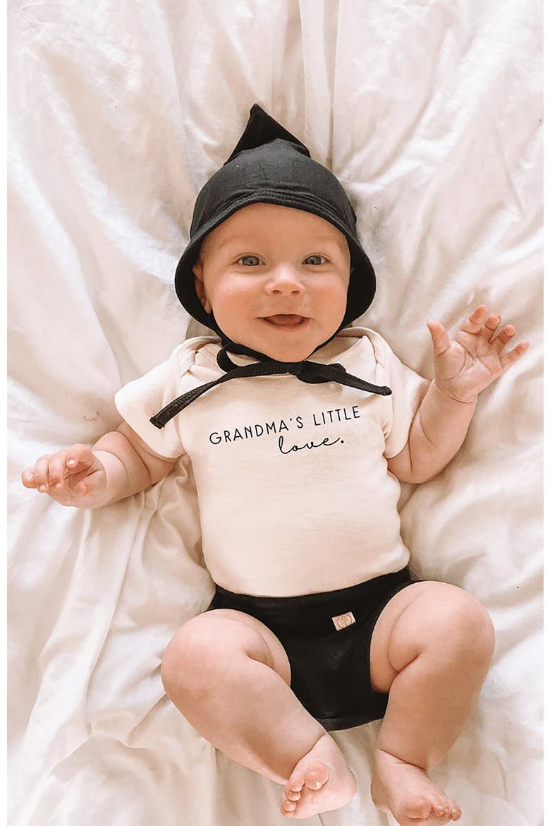Grandma's Little Love Organic Baby Bodysuit, Alternate, color, Natural Black Lettering