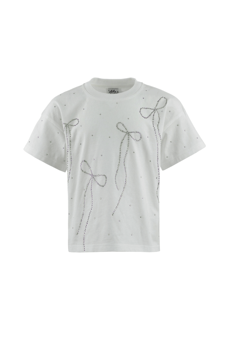 Crystal Bows T-shirt, Main, color, White