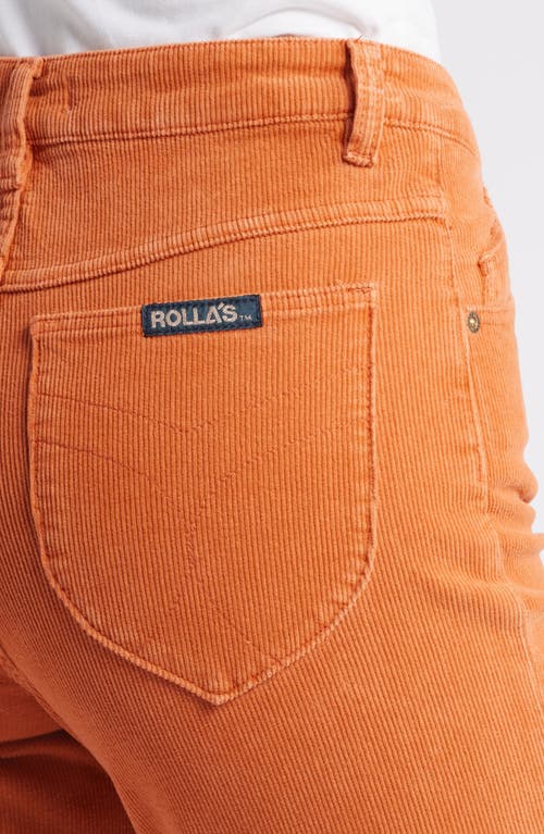 Rolla's East Coast Rusty Rose Corduroy High Rise Flare Pants In Rust