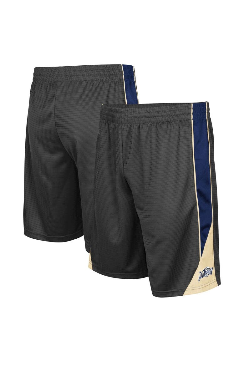 Men's Colosseum Charcoal Navy Midshipmen Team Turnover Shorts, Main, color, Charcoal