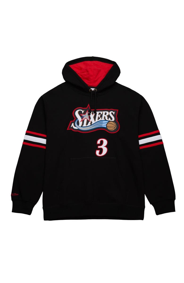 Mitchell & Ness Men's Mitchell & Ness Allen Iverson Black Philadelphia 76ers Name & Number Pullover Hoodie, Alternate, color, Black