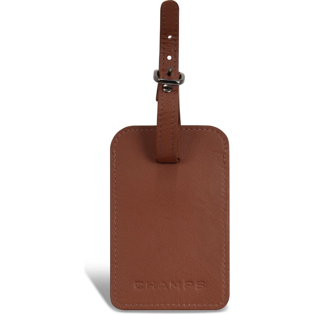 Champs Leather Luggage Tags In Brown
