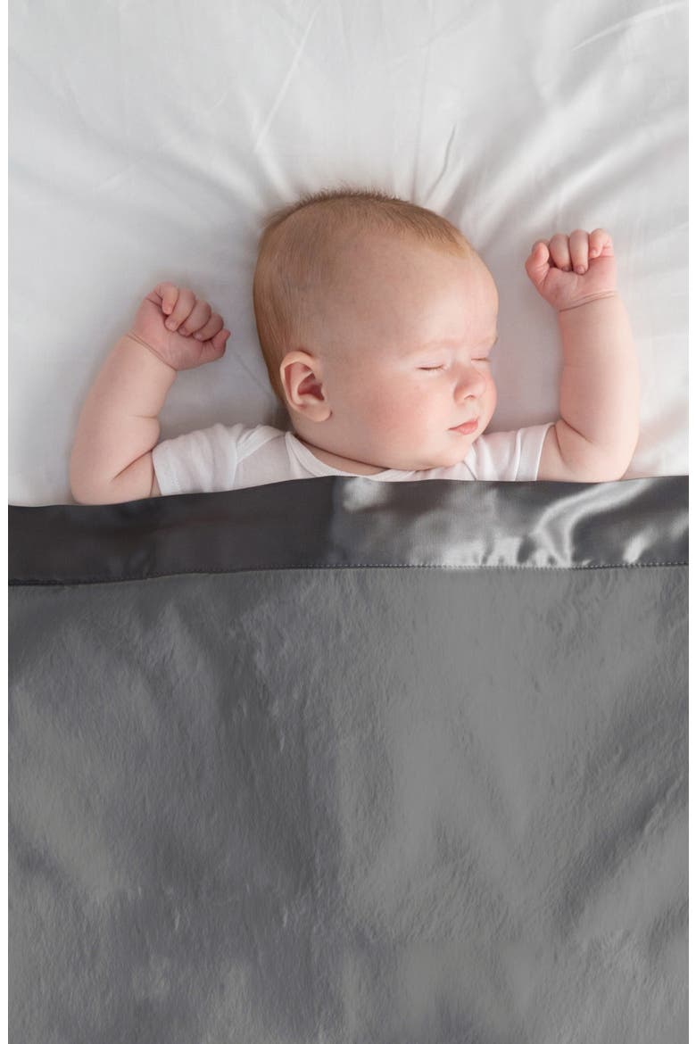Luxe Baby Blanket, Alternate, color, CHARCOAL