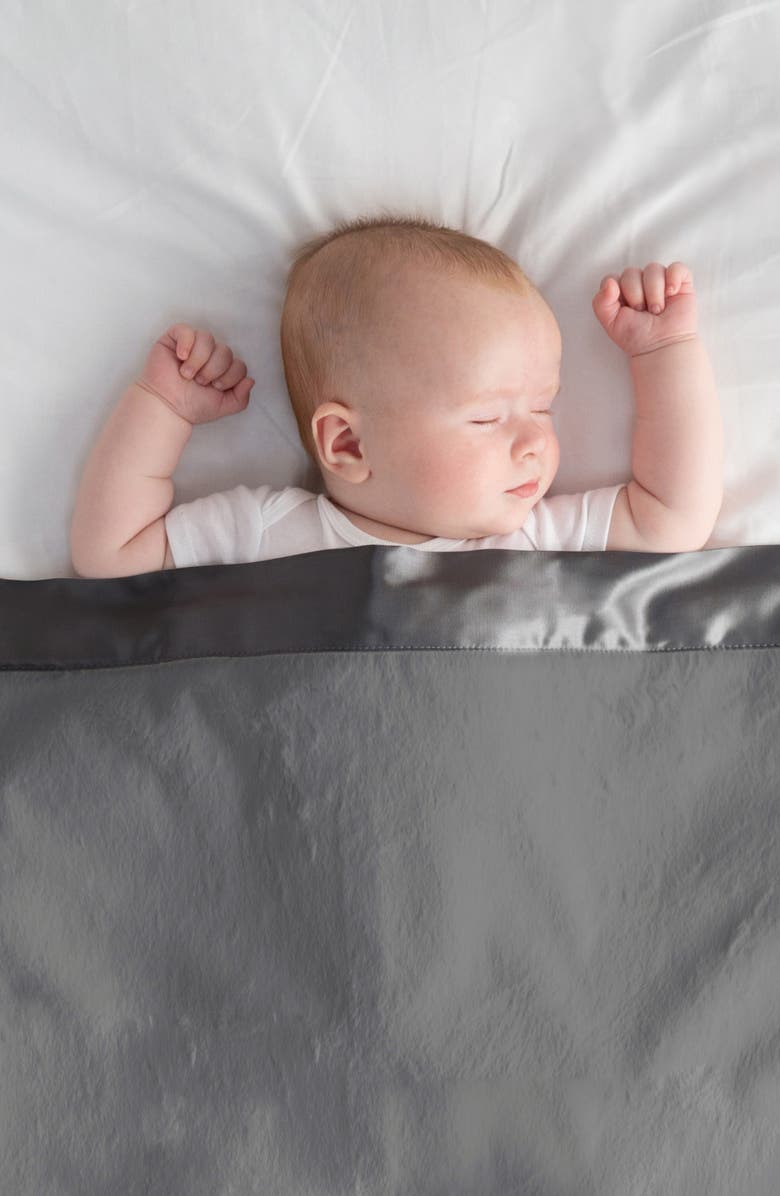 Little Giraffe Luxe Baby Blanket, Alternate, color, Charcoal