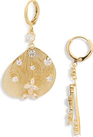 EYE CANDY LOS ANGELES Jada Stripe Disc Drop Huggie Hoop Earrings