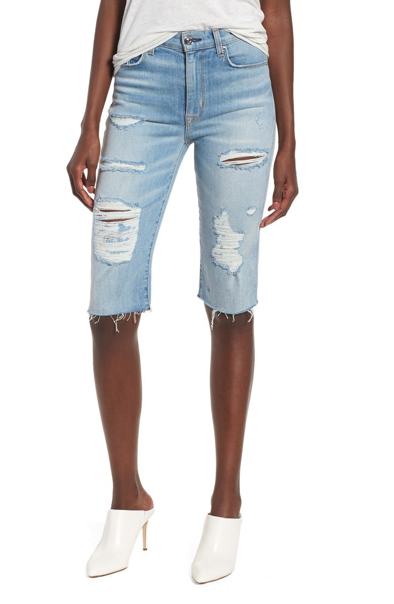 Hudson Jeans Zoeey High Waist Cutoff Boyfriend Shorts, Main, color, 