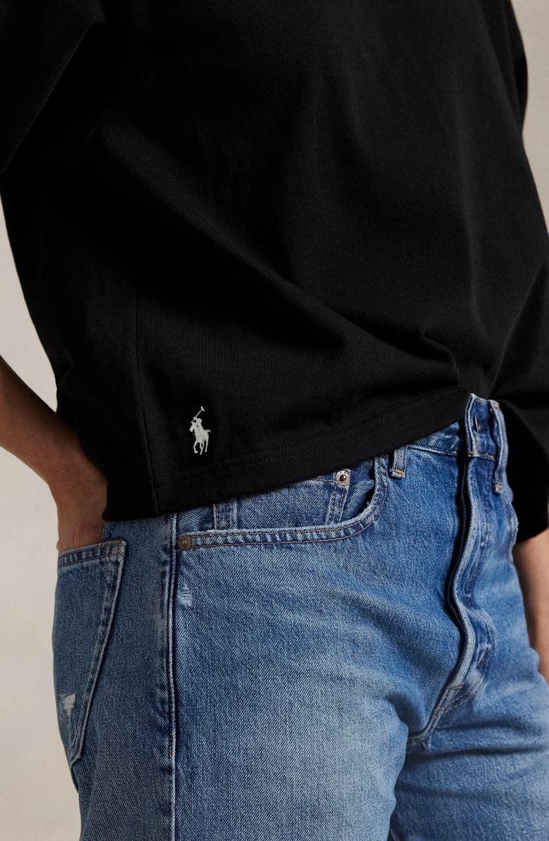 Polo Ralph Lauren Long Sleeve Cotton T-Shirt, Alternate, color, Polo Black
