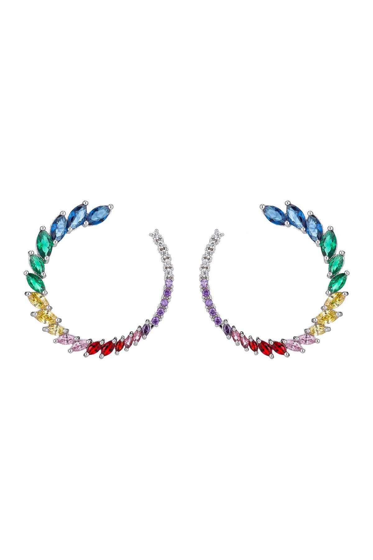 EYE CANDY LOS ANGELES Danielle Roman Marquise Cut Multi-Color Glass ...