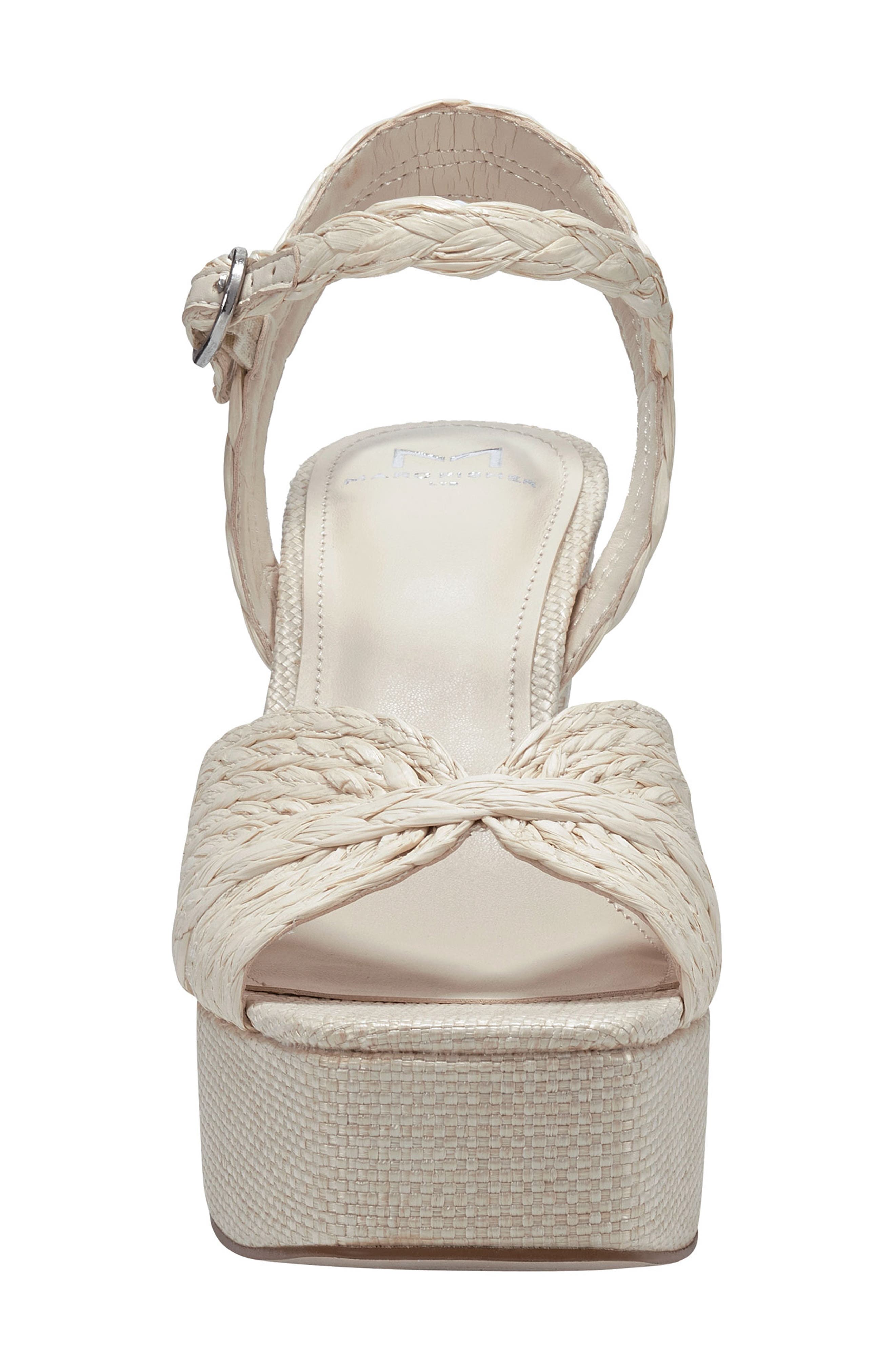 Chela Platform Raffia Sandal, Alternate, color, LIGHT NATURAL