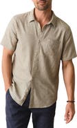 Marine Layer Stretch Selvage Short Sleeve Button-Up Shirt