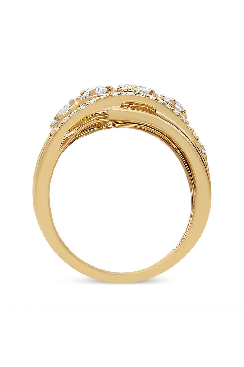 10K Yellow Gold 1/2 Cttw Diamond Split Shank Cocktail Ring, Alternate, color, Yellow
