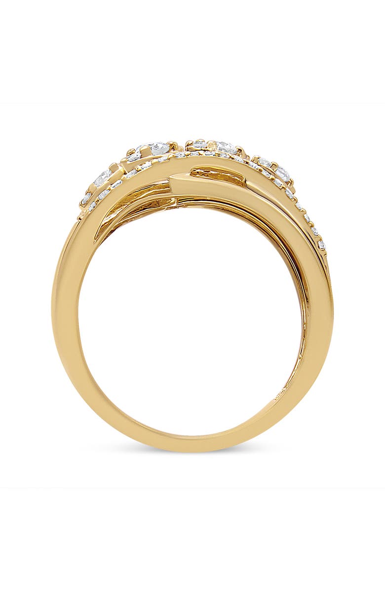 Haus of Brilliance 10K Yellow Gold 1/2 Cttw Diamond Split Shank Cocktail Ring, Alternate, color, Yellow