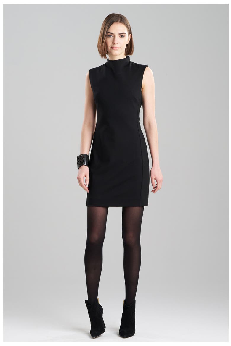 Compact Knit Sheath Dress, Main, color, BLACK