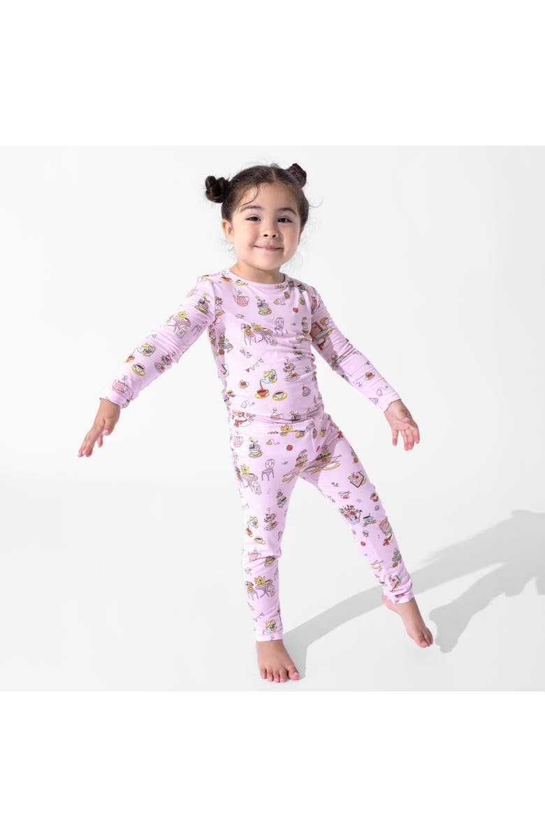 Bellabu Bear Kids' Tea Party Set of 2 Piece Pajamas, Alternate, color, Tea Party