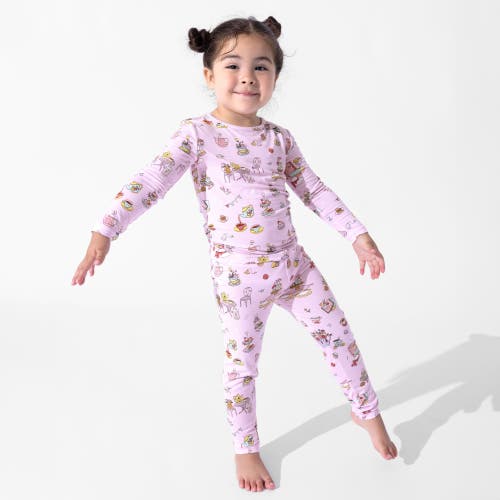 Bellabu Bear Kids' Tea Party Set Of 2 Piece Pajamas In Pink