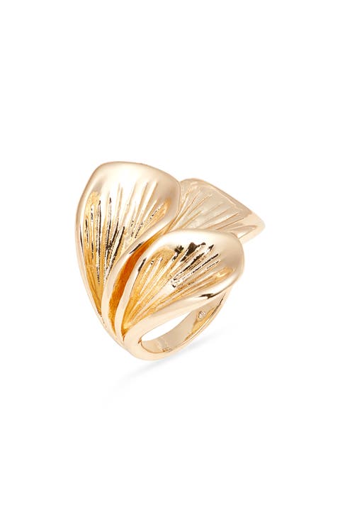 Textured Petal Cocktail Ring
