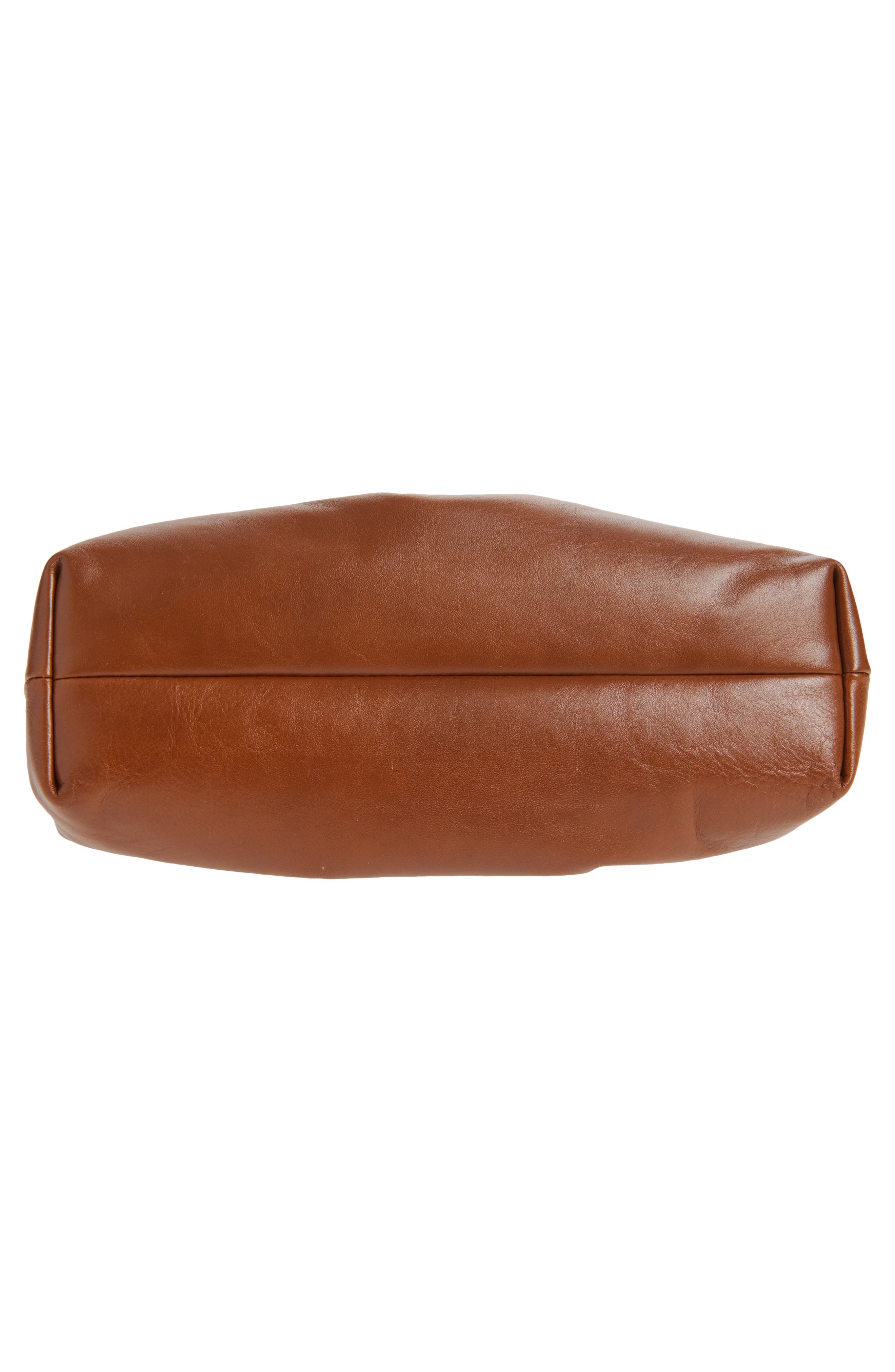 Dries Van Noten Pleated Leather Clutch, Alternate, color, Tan 712