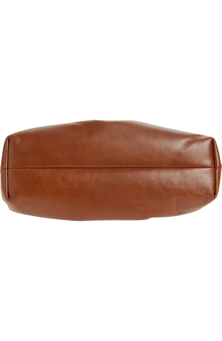 Dries Van Noten Pleated Leather Clutch, Alternate, color, Tan 712
