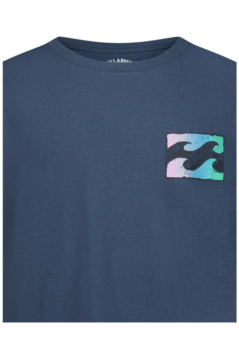 Kids' Crayon Wave Graphic T-Shirt, Alternate, color, DENIM