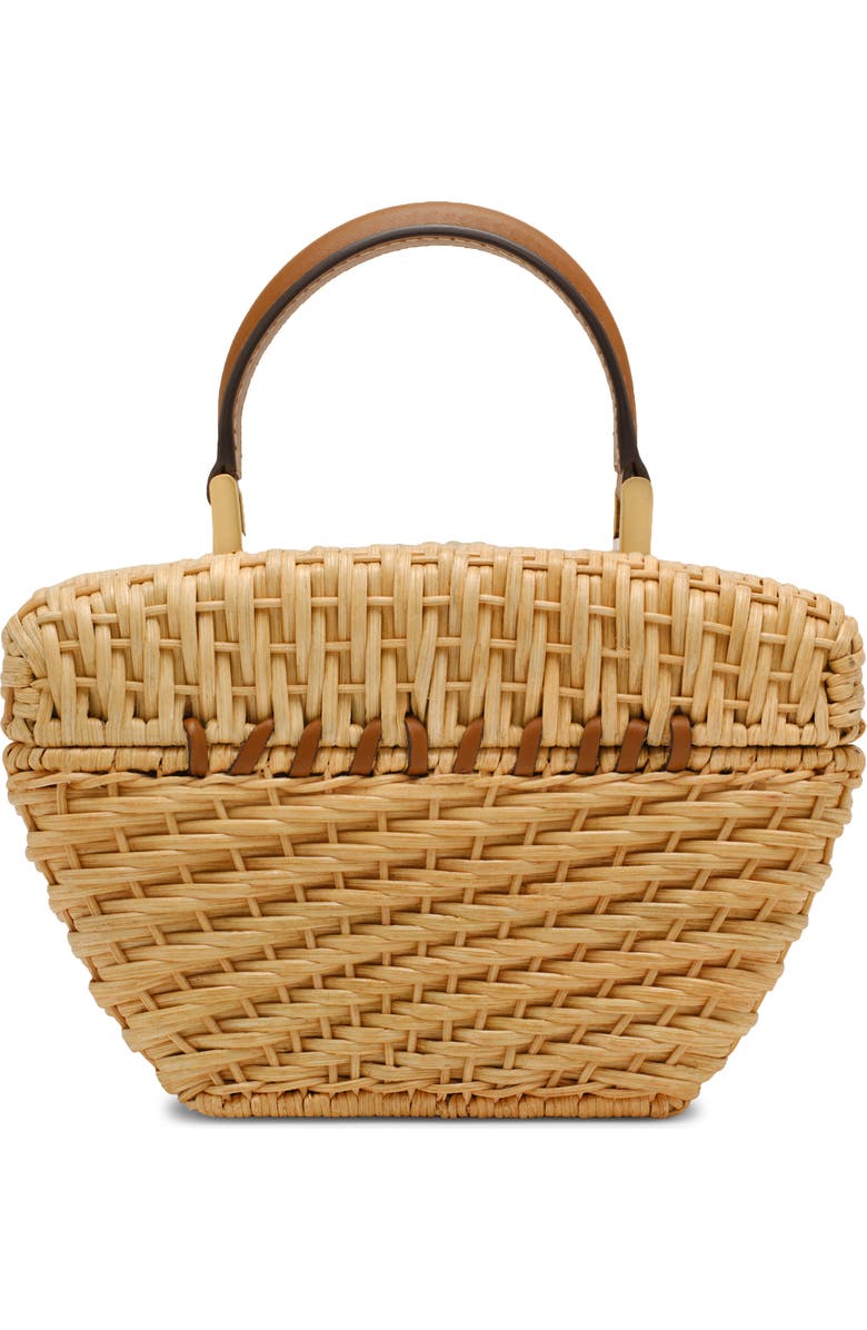 Cult Gaia Tyla Woven Rattan Top Handle Bag, Alternate, color, Natural