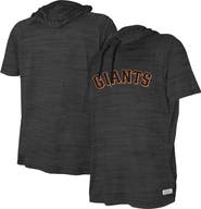 STITCHES Youth Stitches Heather Black San Francisco Giants Raglan Short Sleeve Pullover Hoodie