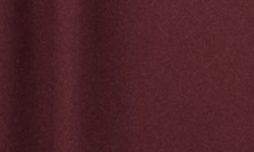 Theory Twist Bodice Satin Midi Dress In Burgundy