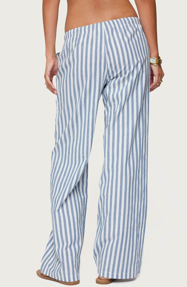 EDIKTED Macey Striped Pants, Alternate, color, Blue-And-White
