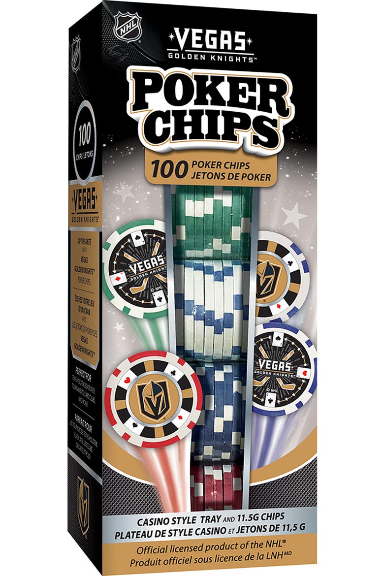 Vegas Golden Knights 100pc Poker Chips, Main, color, Multicolor