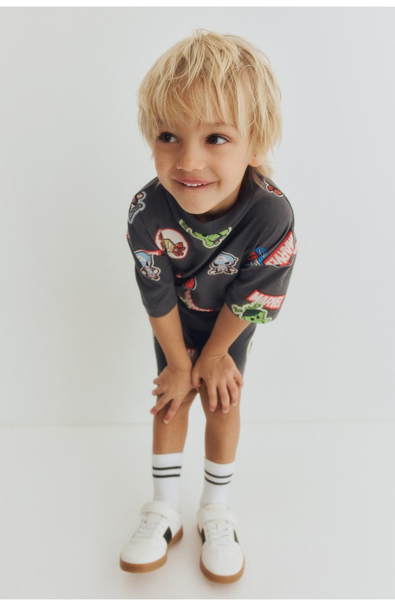 H&M 2-piece printed set, Alternate, color, Dark Gray/Marvel Comics